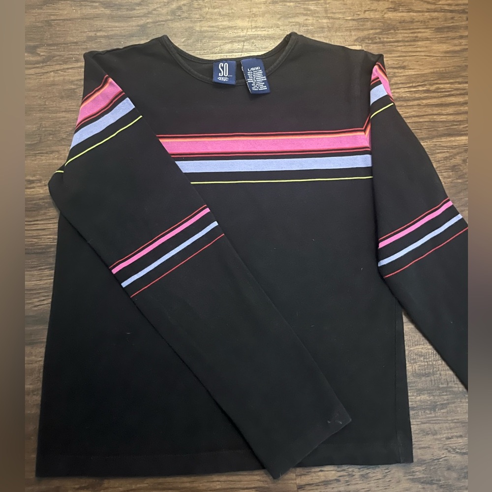 Thrifted Vintage Long Sleeve, Striped, size: L